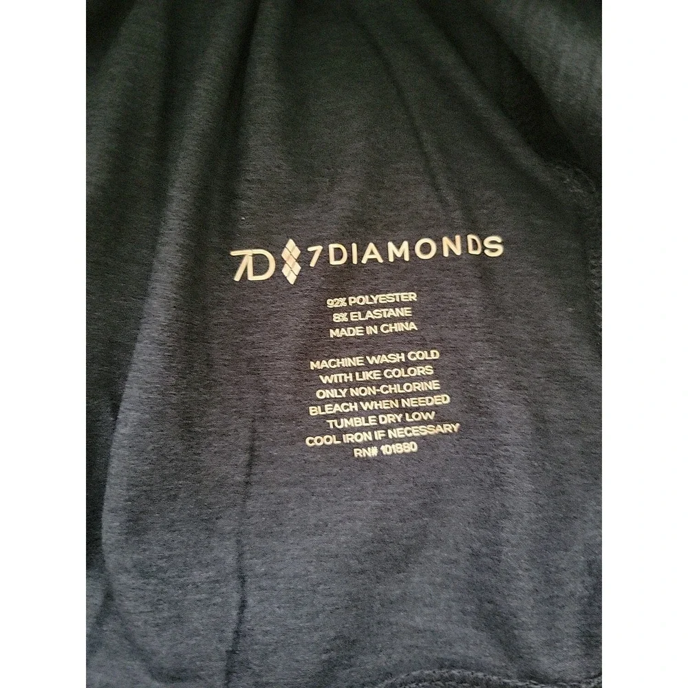 7 Diamonds Core Performance Quarter Zip Mens Small Navy Blue Pockets NWT